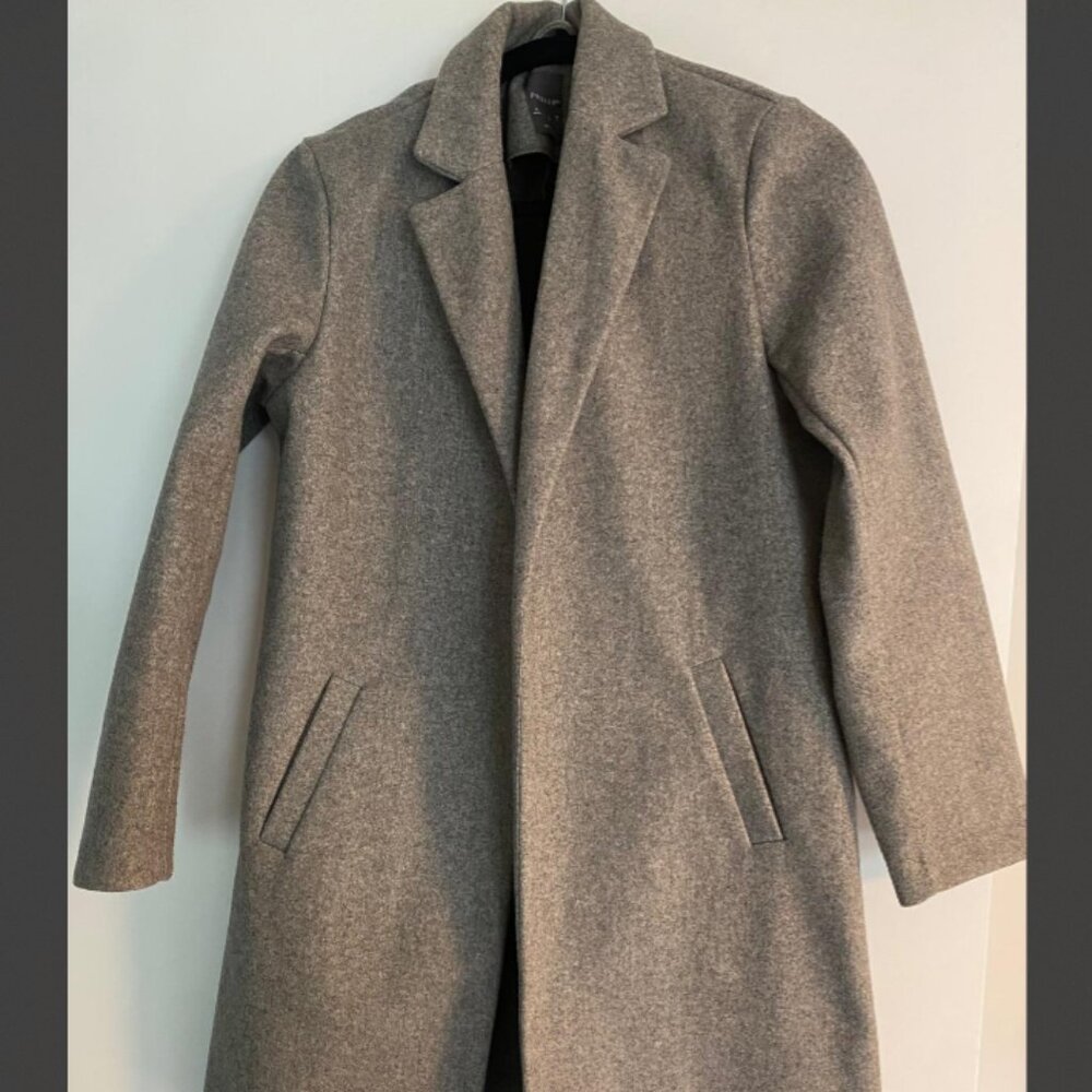 Classic Gray Faux Wool Peacoat – US Size 2 / UK 6
